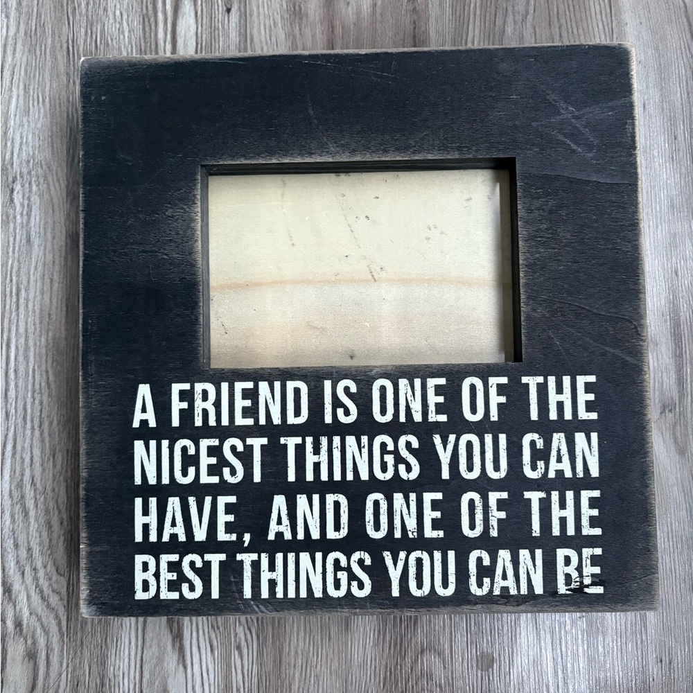 Black Wood Picture Frame with Inspirational Quote
